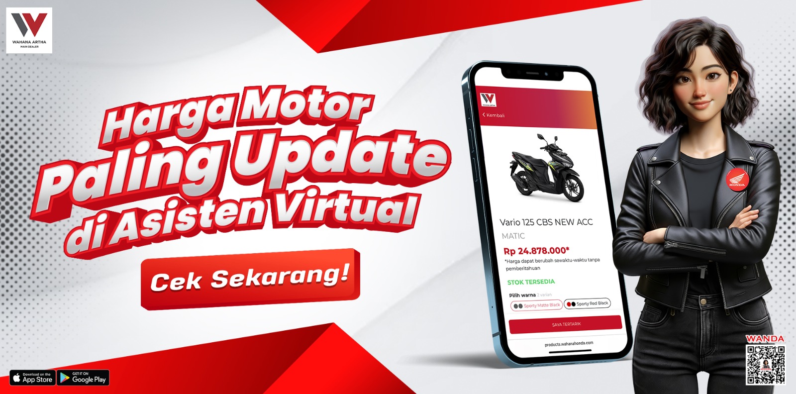 Harga Motor Paling Update Hanya di Asisten Virtual WANDA