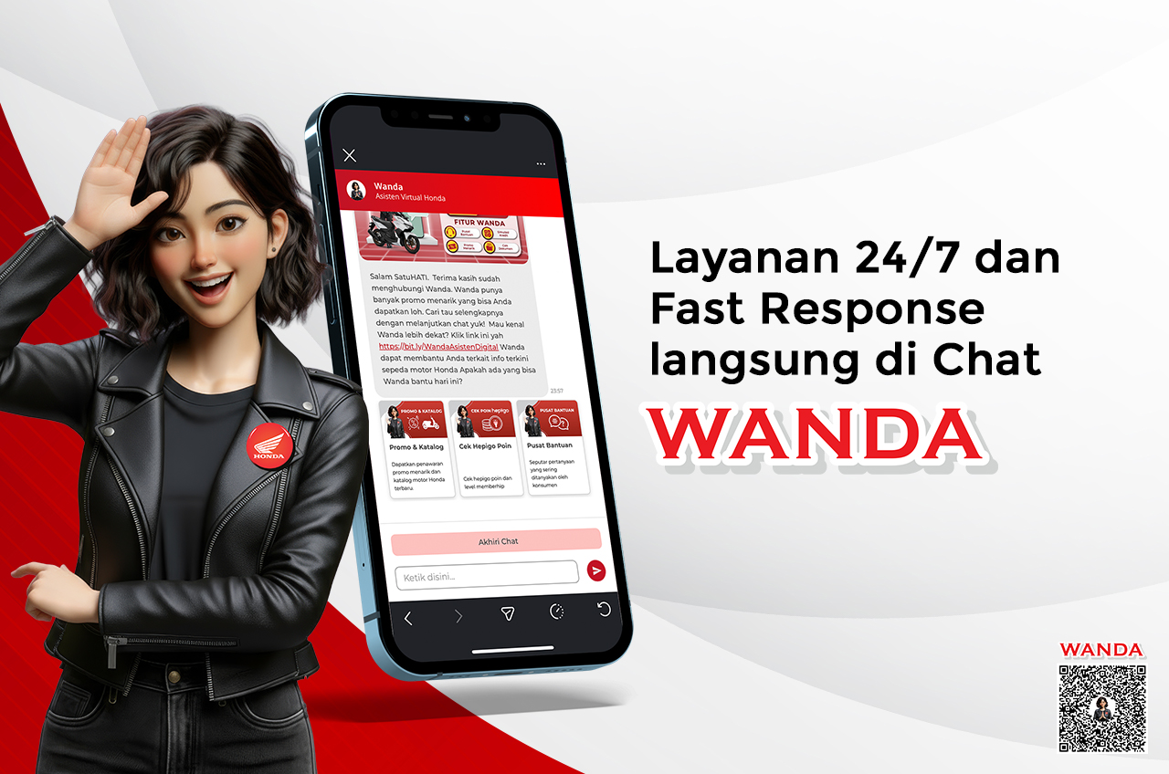 Asisten Virtual WANDA Siap 24 Jam! Cari Info Motor Honda Jadi Sat-Set Tanpa Nunggu Lama
